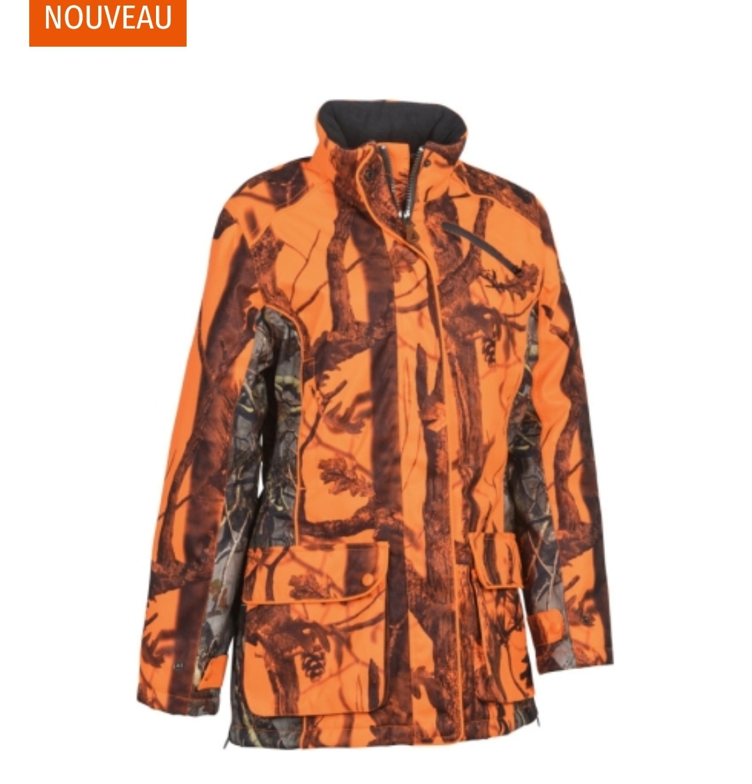 PERCUSSION OUTDOOR VESTE FEMME BROCARD GHOSTCAMO BLAZE&BLACK