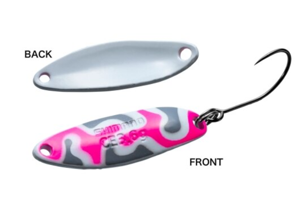SHIMANO CUILLERE ONDULANTE LURE CARDIFF SLIM SWIM CE CAMO 3.6G 22T MILITARY PINK