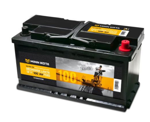MINN KOTA BATTERIE MARINE ETANCHE A DECHARGE LENTE HAUTE CAPACITE 100 AH