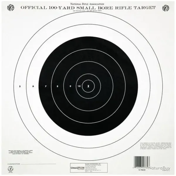 CHAMPION 100 CIBLES PAPIER  DIAMETRE 1*33CM