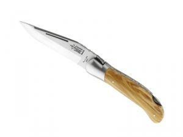 LAGUIOLE COUTEAU DE POCHE CHASSE G.DAVID OLIVIER 12CM MITRE INOX MAT