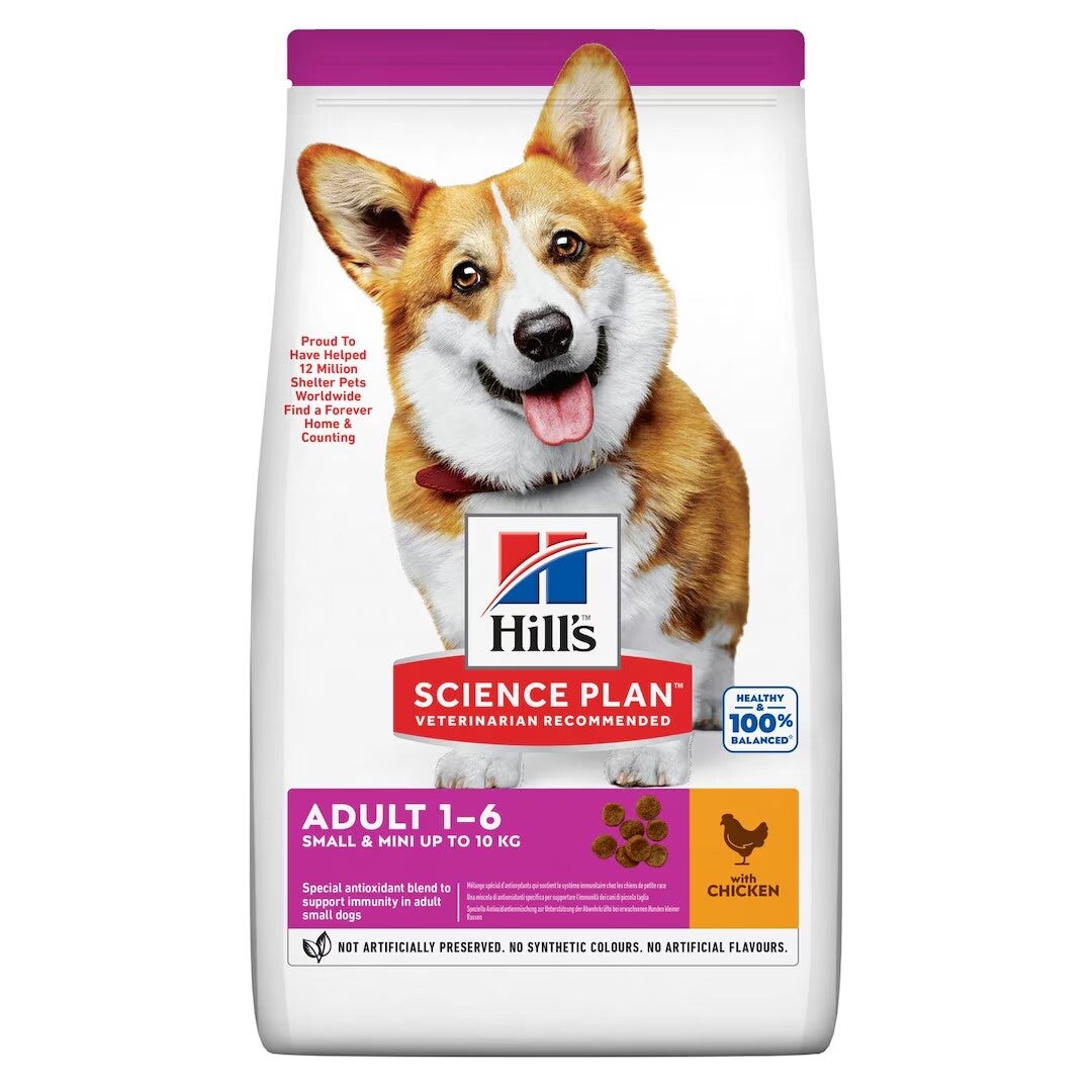 HILL’S PET NUTRITION 604232 CROQUETTES POUR CHIEN ADULTE (1-6) - PETITE RACE  - AU POULET