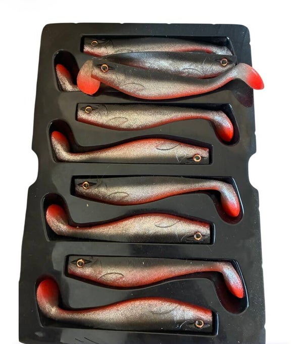 ILLEX LEURRE SOUPLE DEXTER SHAD 150 15CM NOIR ET ROUGE