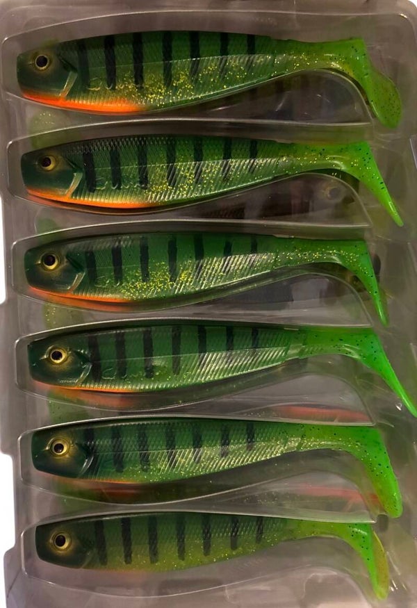 GUNKI LEURRE SOUPLE G’BUMP GHOST 140 14 CM UV LEMON PERCH