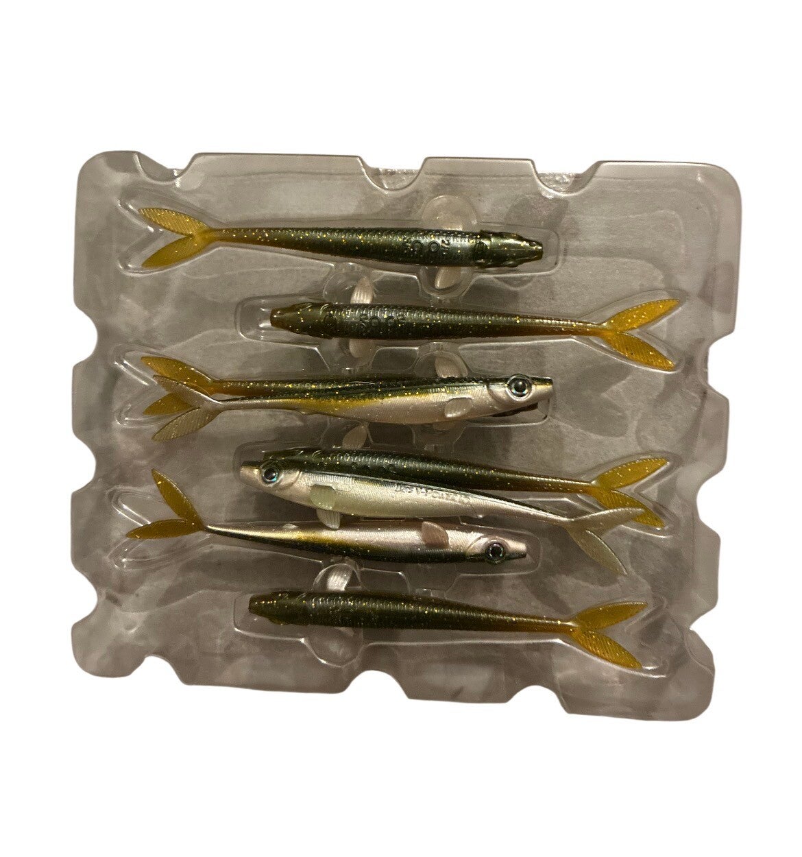 SPRO LEURRE SOUPLE IRIS V-POWER 10CM  UV BAITFISH GRIS DOS VERT