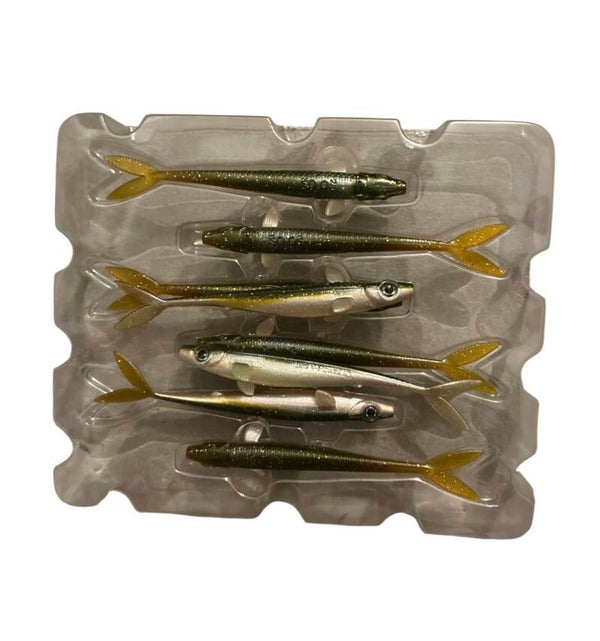 SPRO LEURRE SOUPLE IRIS V-POWER 10CM  UV BAITFISH GRIS DOS VERT