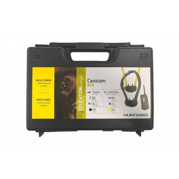 NUM’AXES PACK CANICOM 800 POUR 2 CHIENS TÉLÉCOMMANDE CANICOM 800 + 2 COLLIERS DE RAPPEL + MALLETTE DE TRANSPORT