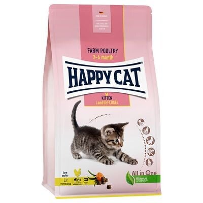 HAPPY CAT CROQUETTES CHATON KITTEN VOLAILLE FERMIÈRE POUR CHATON
