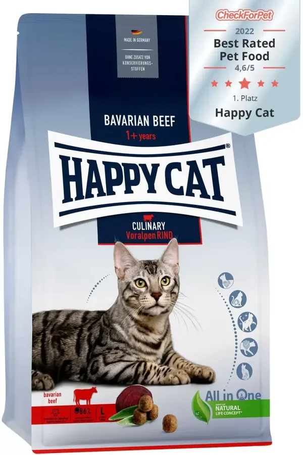 HAPPY CAT CROQUETTES POUR CHATS CULINARY BŒUF DES PREALPES