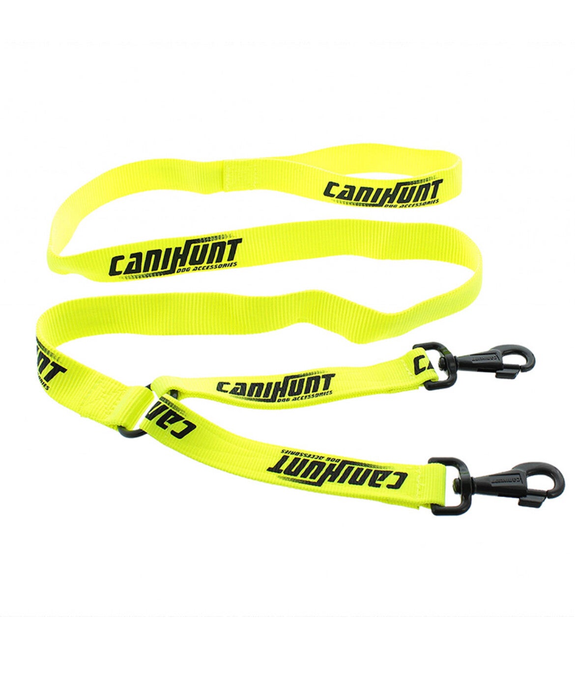 CANIHUNT LAISSE CANIHUNT HUNTER COUPLEUR PLATE 150 CM POLYESTER LARGEUR 30 mm JAUNE