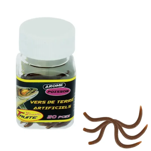 TRUITE INNOVATION VERS DE TERRE ARTIFICIELS (POT DE 20 PCS)