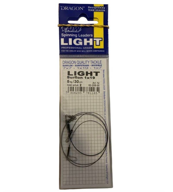 DRAGON AVANCON ACIER 5KG 30CM SPINNING LEADERS LIGHT
