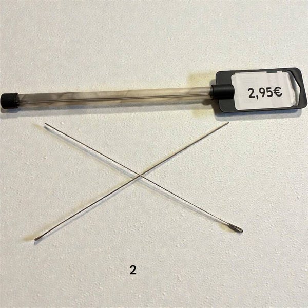 PAFEX AIGUILLE A LOCHER 17CM TUBE DE 2 AIGUILLES