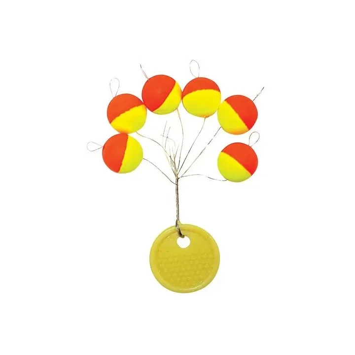 TRUITE INNOVATION INDICATEUR FLUO ROND BICOLORE (SACHET 6 PIECES)