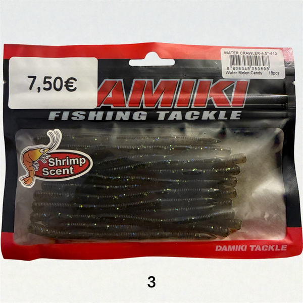 DAMIKI WORMS WATER CRAWLERS PARFUM CREVETTE 18PCS 4,5’