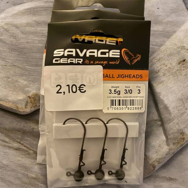 SAVAGE GEAR TÊTES PLOMBÉES X3 TUNGSTEN BALL JIGHEAD