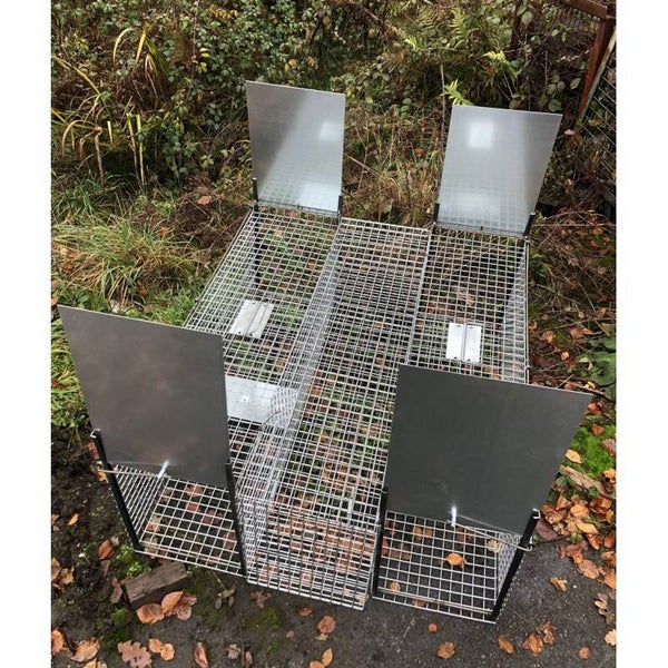 TRAPGALLIER RENARD POULAILLER 2 ENTREES + APPAT 100X42X105