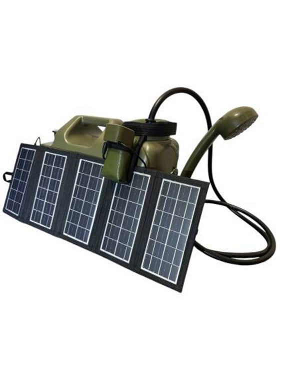 HOLDCARP DOUCHE DE CAMPING RECHARGEABLE 11L + SOLAIRE 10W