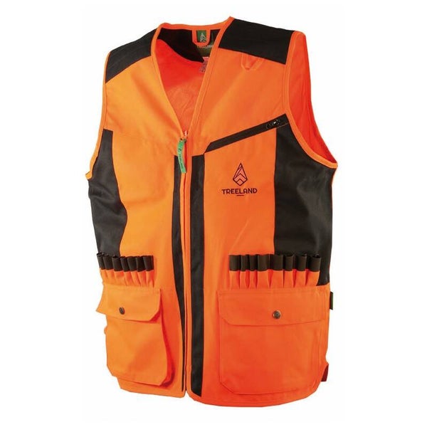 TREELAND GILET DE CHASSE ANTI RONCE RESIST ORANGE T253