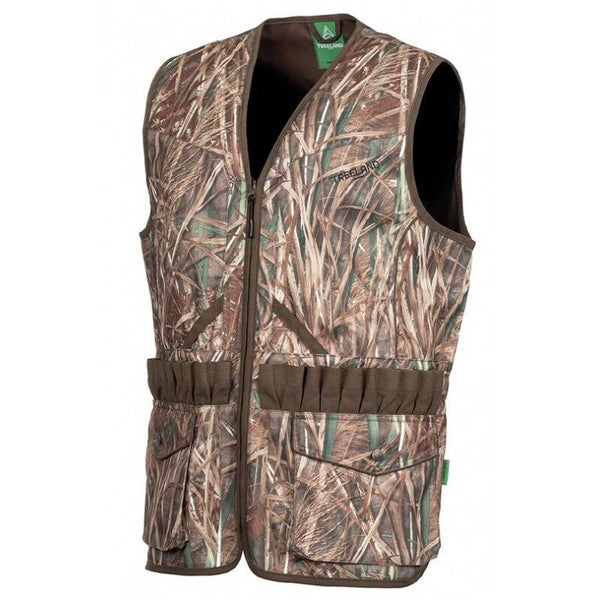 TREELAND GILET DE CHASSE CAMOUFLAGE ROSEAUX T602