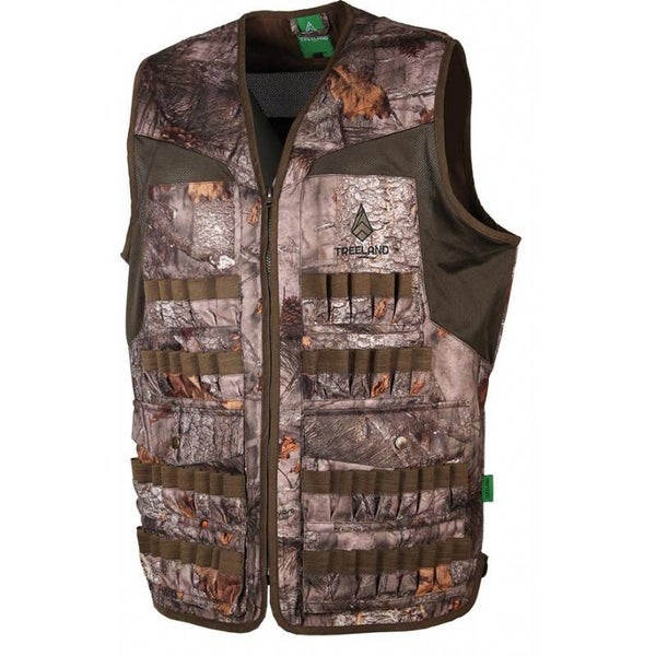 TREELAND GILET DE CHASSE MULTITUBES CAMOUFLAGE FOREST T606