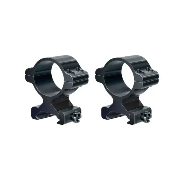 TASCO PAIRE COLLIERS ALUMINIUM POUR RAIL 21 MM- DIAMETRE 30 MM - MOYEN - NOIR MAT