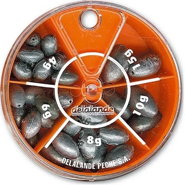 DELALANDE BOITE DE PLOMB OLIVE 5 CASES