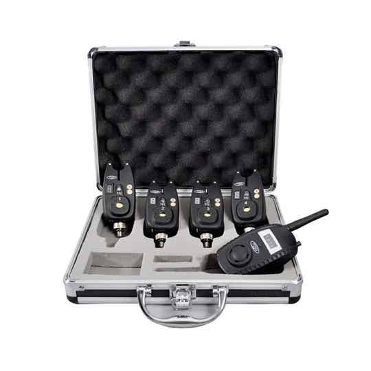 YUKI KIT DETECTEURS DE TOUCHE PECHE A LA CARPE 4+1 RECEPTEUR