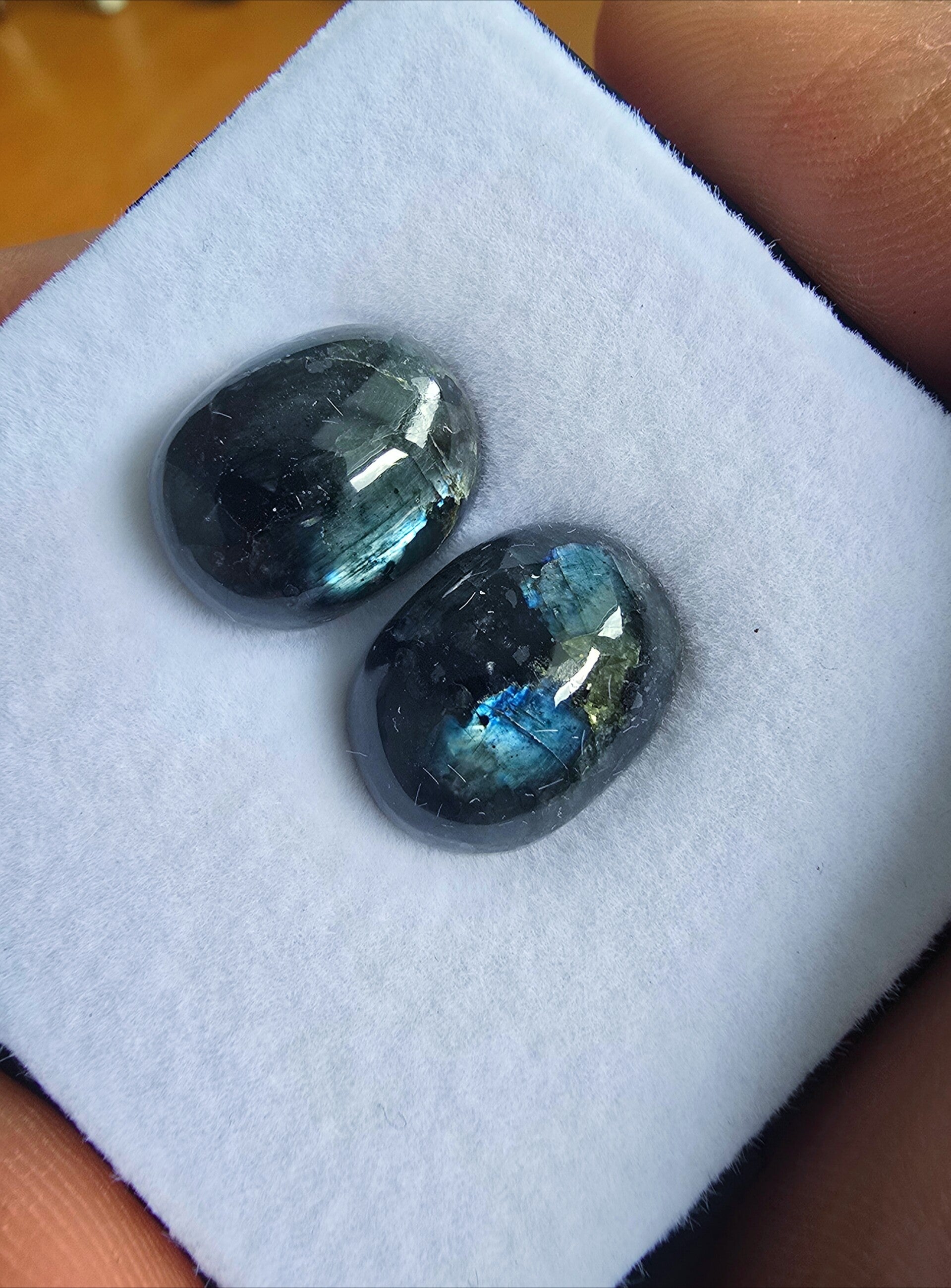 Larvikiet Cabochons set ovaal rond #0012