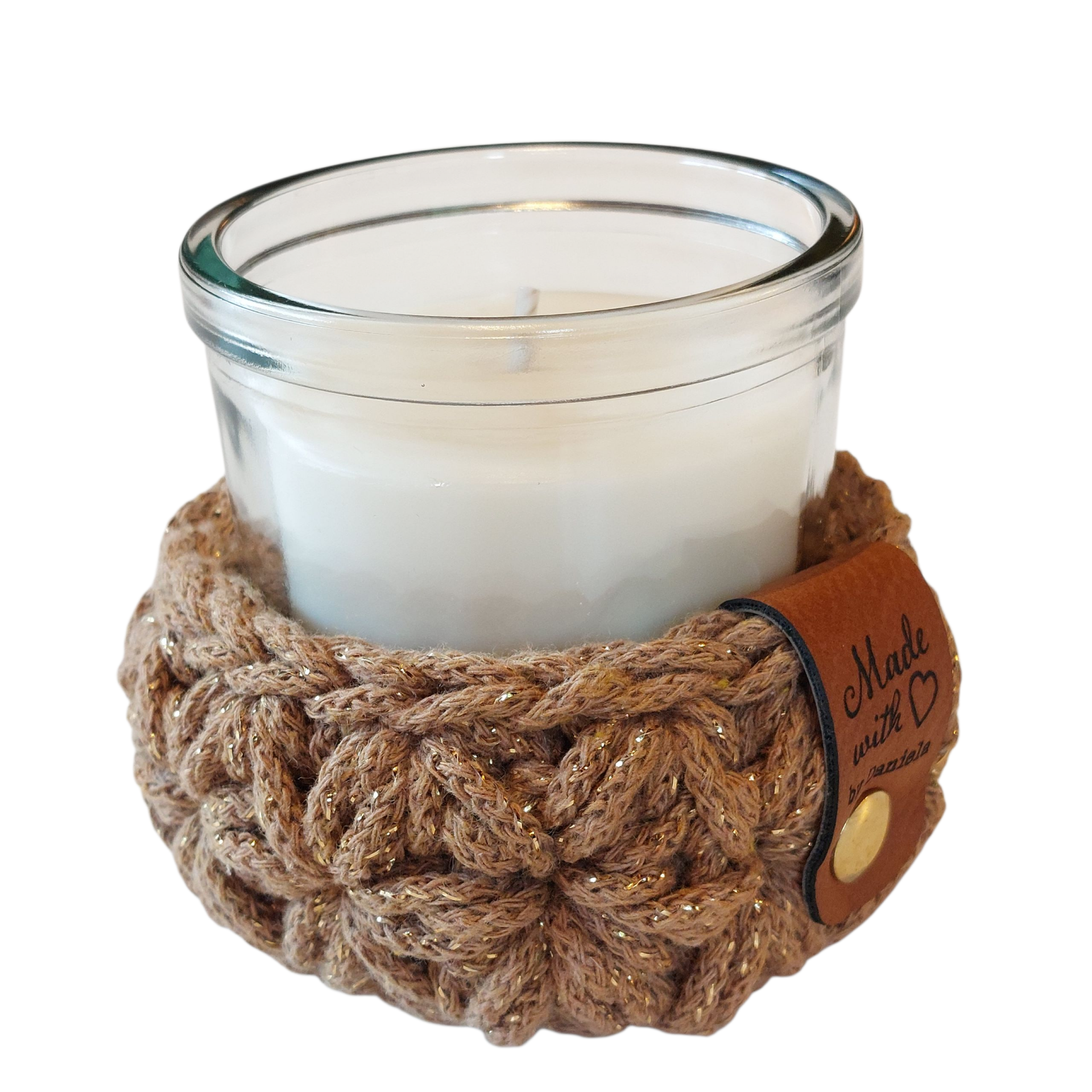 Häkelkörbchen für Duftkerzen