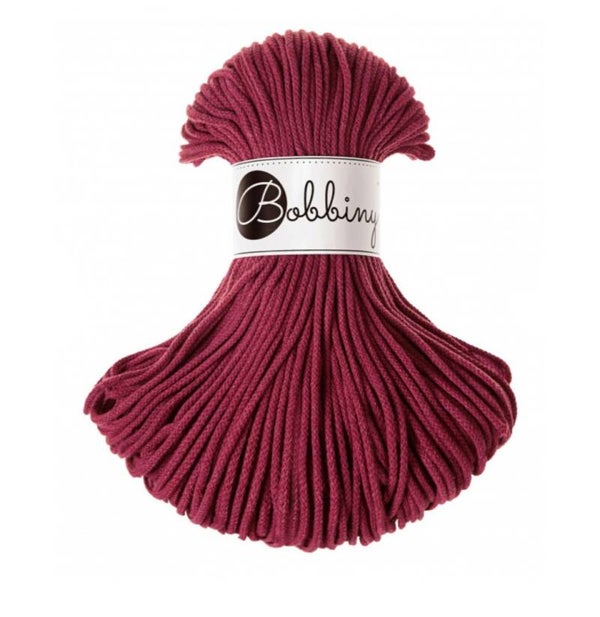 Bobbiny Flechtkordel - Premium 3mm x 100m - Wine Red
