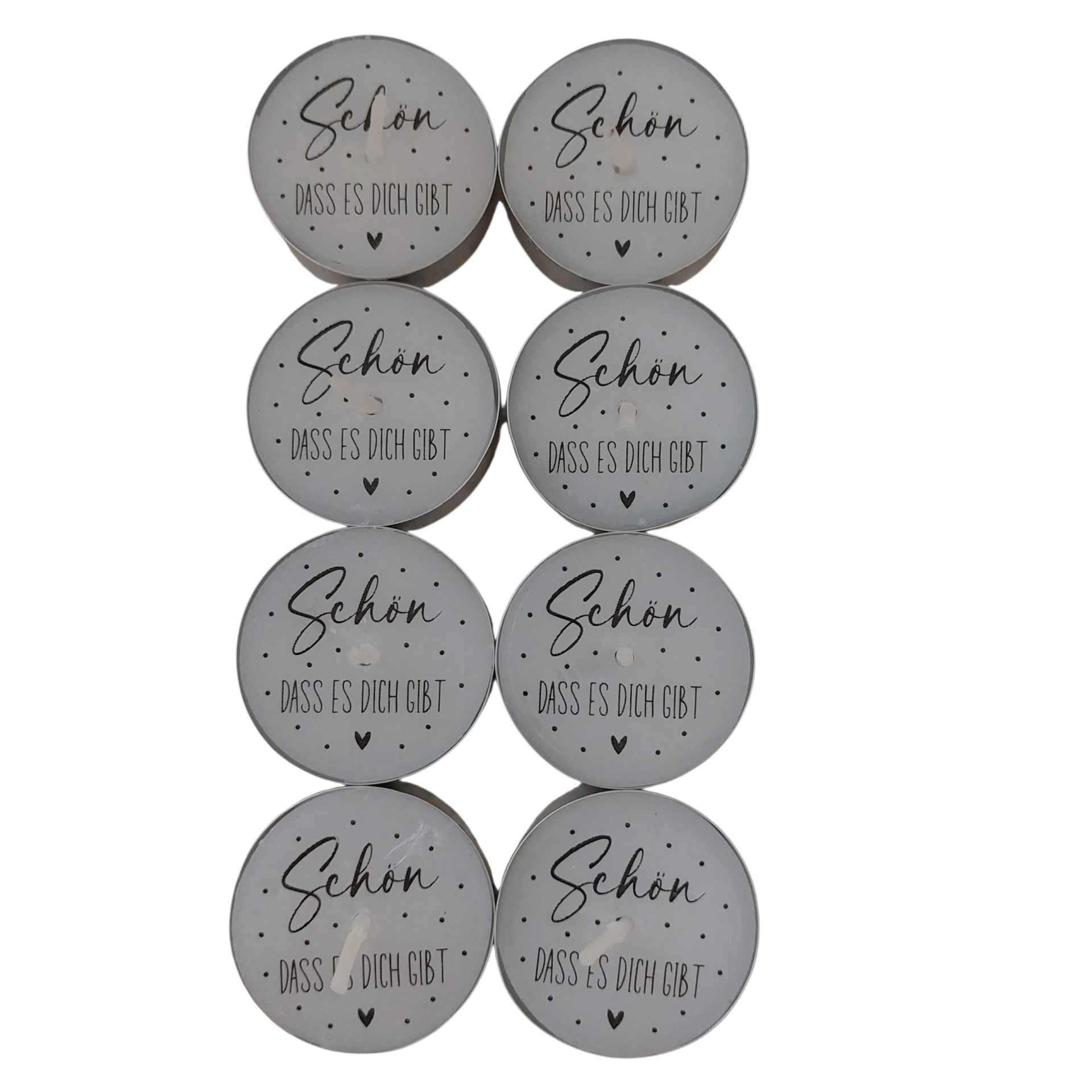 Teelicht mit Botschaft