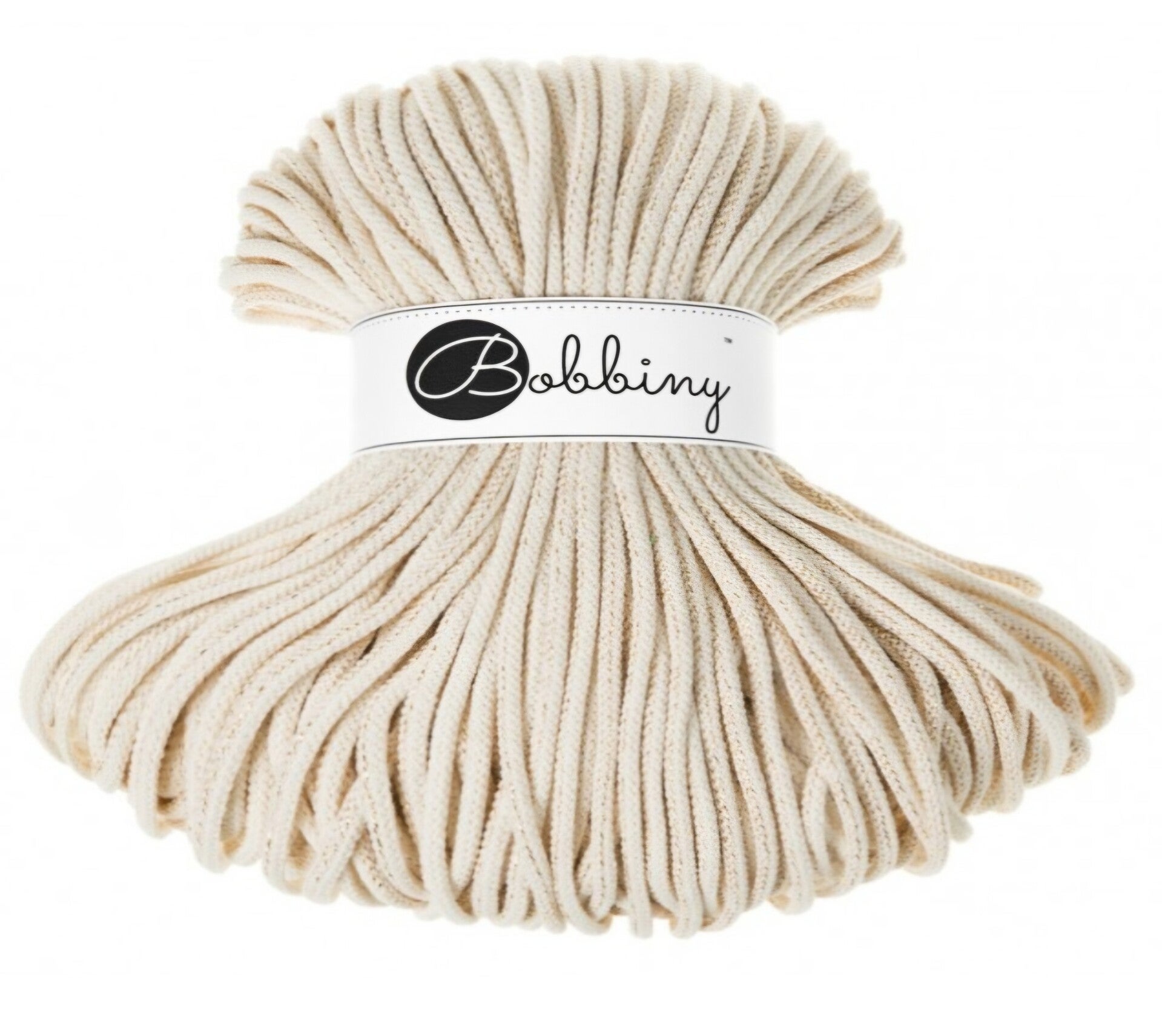 Bobbiny Flechtkordel - Premium 5mm x 100m - Golden Natural