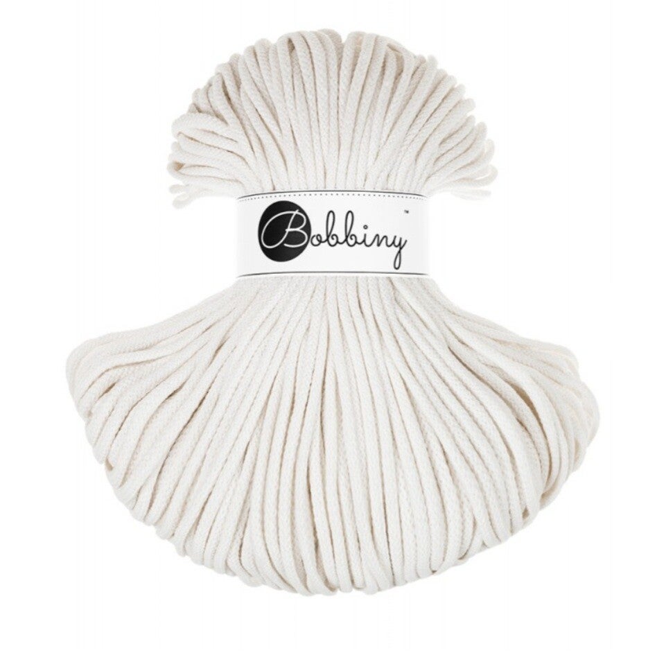 Bobbiny Flechtkordel - Premium 5mm x 100m - Off White