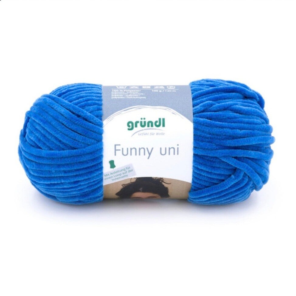 Gründl Funny uni - kuscheliges Chenillegarn - royalblau