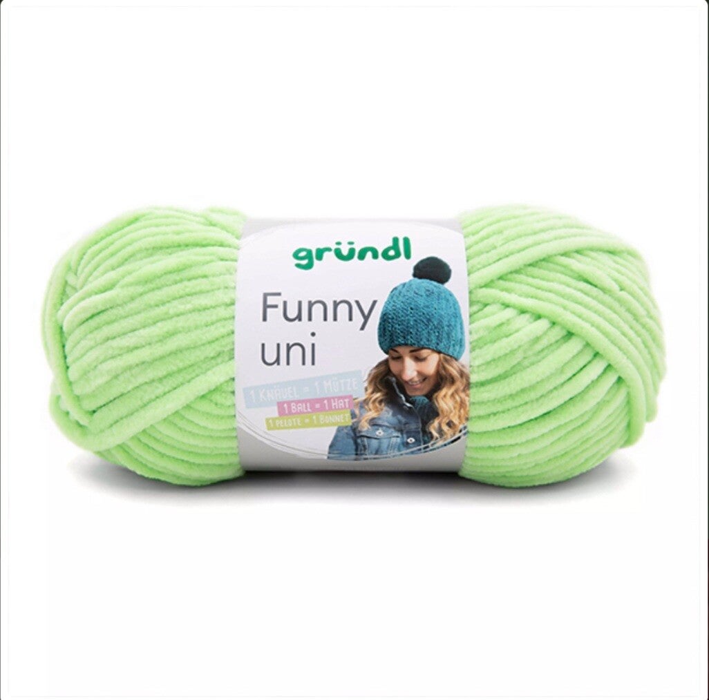 Gründl Funny uni - kuscheliges Chenillegarn - hellgrün