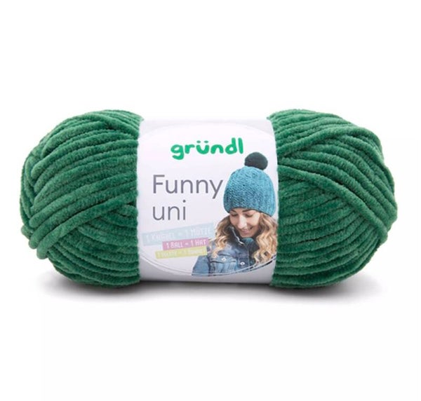 Gründl Funny uni - kuscheliges Chenillegarn - dunkelgrün