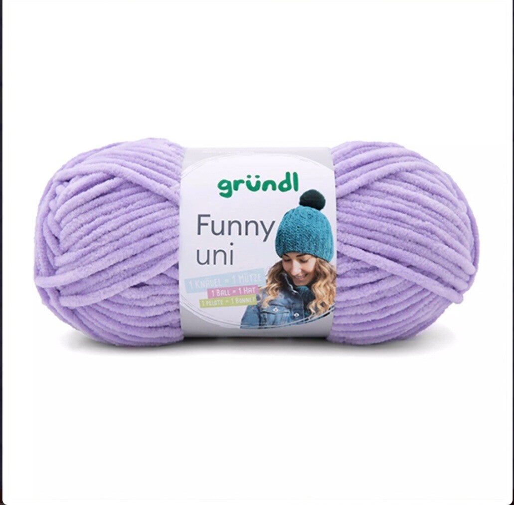 Gründl Funny uni - kuscheliges Chenillegarn - lavendel