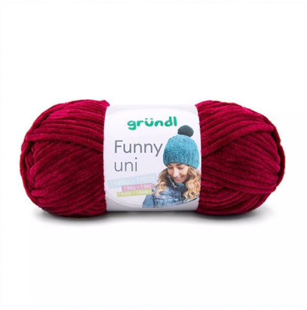 Gründl Funny uni - kuscheliges Chenillegarn - bordeaux