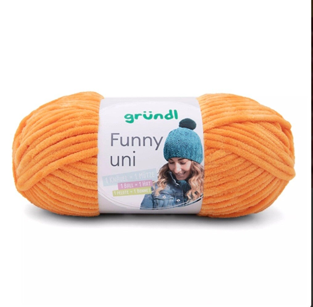 Gründl Funny uni - kuscheliges Chenillegarn - safran