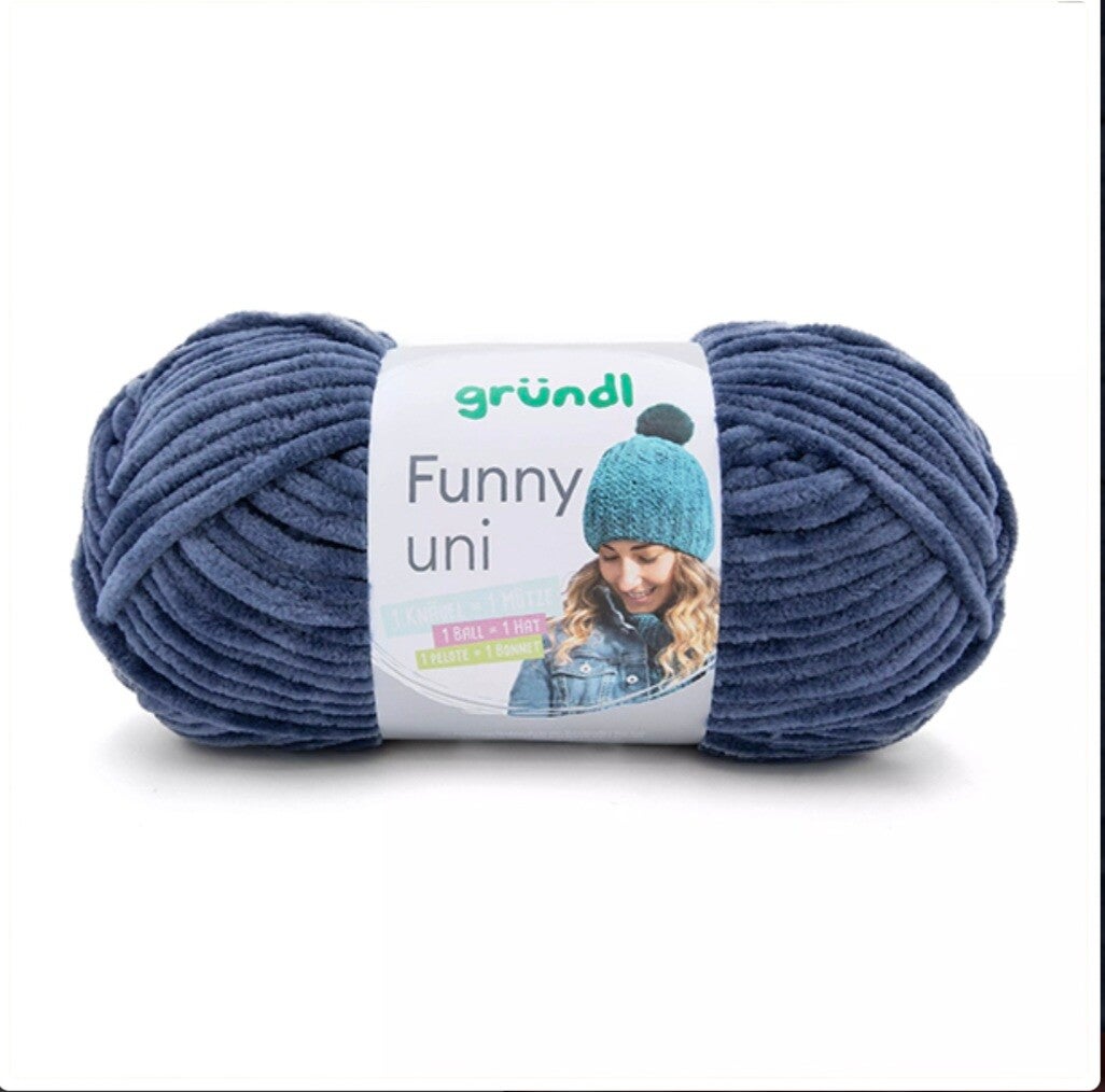 Gründl Funny uni - kuscheliges Chenillegarn - jeans