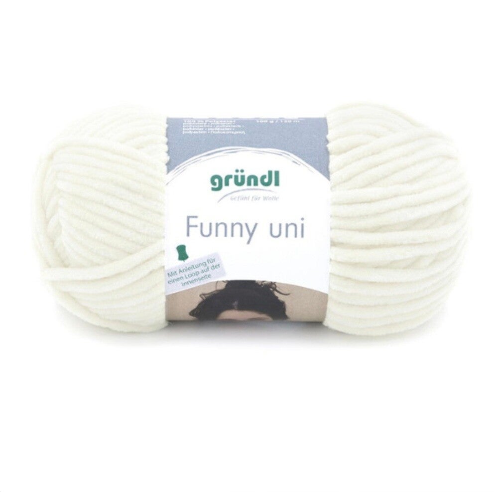 Gründl Funny uni - kuscheliges Chenillegarn - creme