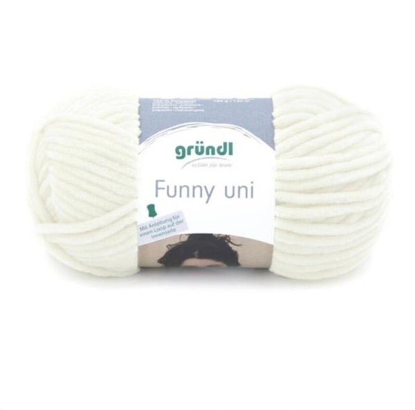 Gründl Funny uni - kuscheliges Chenillegarn - creme