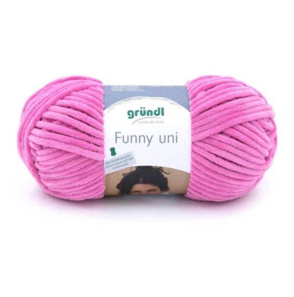Gründl Funny uni - kuscheliges Chenillegarn - fuchsia