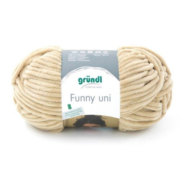 Gründl Funny uni - kuscheliges Chenillegarn - beige