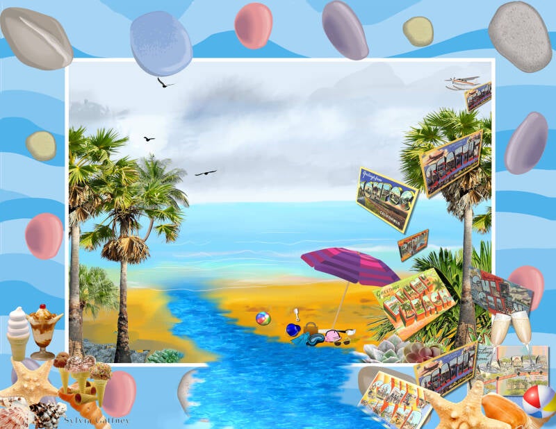 Beach Postcard