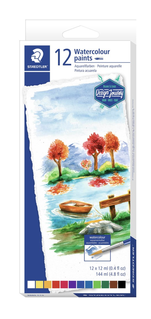 Aquarelverf 12 tubes, STEADTLER