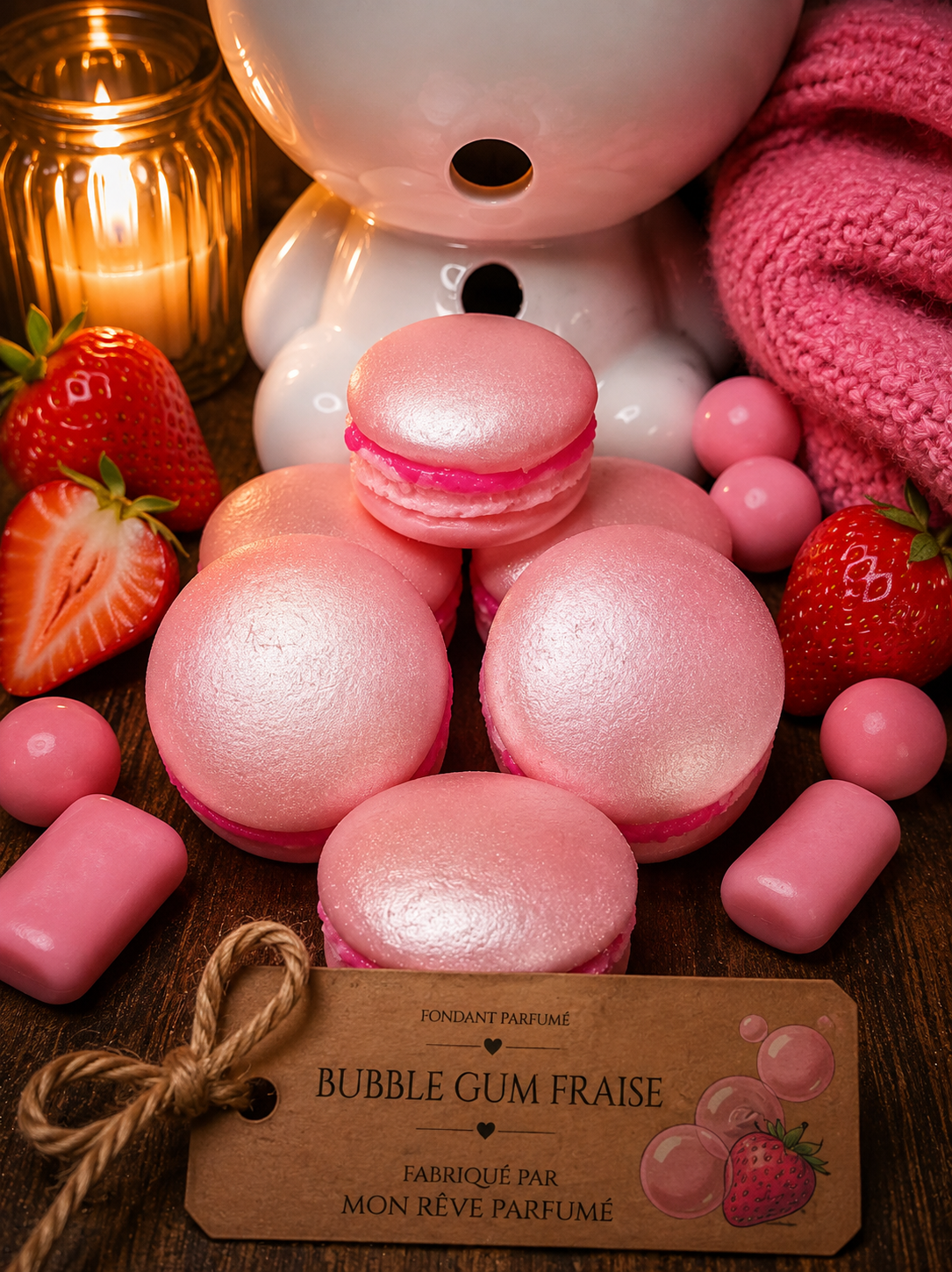 MACARON BUBBLE GUM FRAISE