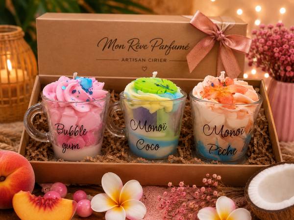 COFFRET DE 3 MINI BOUGIES GOURMANDES