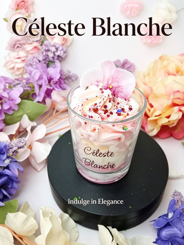 BOUGIE CELESTE BLANCHE "ORCHIDEE BLANCHE"